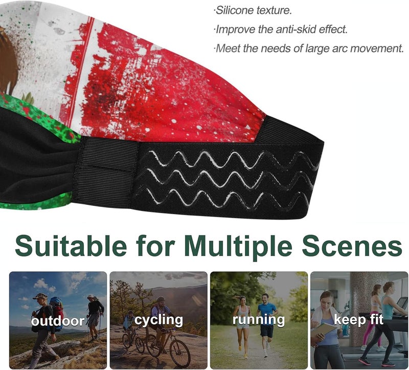 Vcmaluco Sports Sweatbands Headband for Men Women Elastic Headband Hair Bands Sports Sweatbands for Basketball Yoga Exercise Workout - Image 4